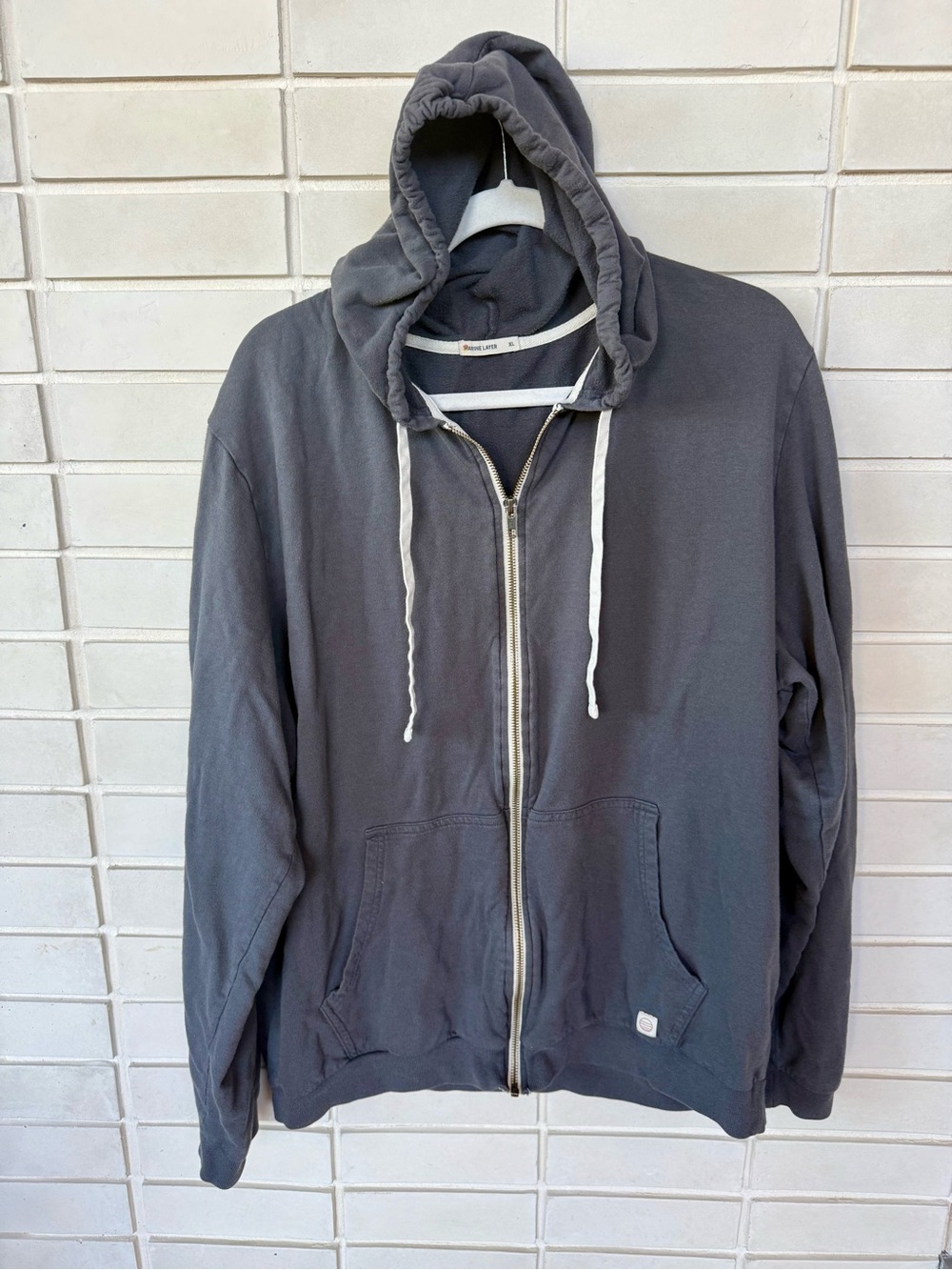 Marine Layer Men’s Full Zip Hoodie Sweatshirt * Gray * Size XL